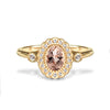 14k gold oval morganite ring MR4641