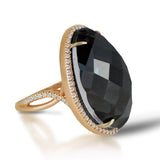 14k gold diamond hematite fashion ring OGR16HEM