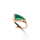 14k gold emerald doublet fashion ring OR1DBE