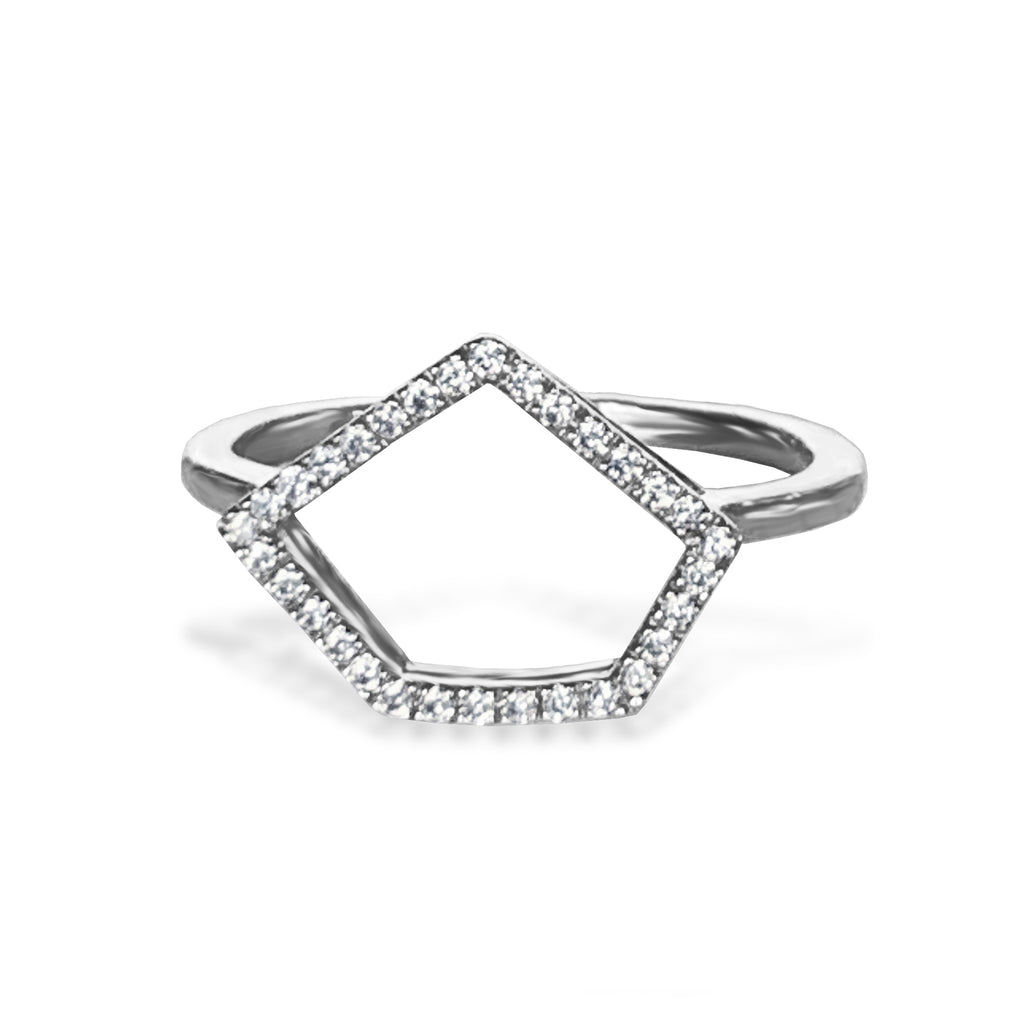 14k gold octagon diamond fashion ring OR2D