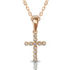 Pingente Cruz de Moldura de Diamante Delicado de Ouro 14K P25267