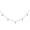 14k Hanging RUBY station necklace MN44917R