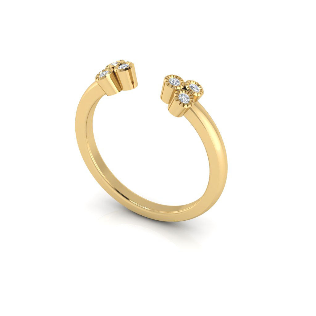 Ring - Metal & strass, gold & crystal — Fashion