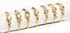 Anel empilhável de designer de topázio branco com diamante em ouro 14k MR45625