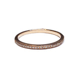 Aliança de casamento com diamante de ouro 14k anel empilhável SR31593