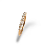 14k gold diamond baguette and round wedding band SR33456