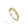 Aliança de casamento de diamante com motivo de flor de ouro 14K e anel de pilha SR45048