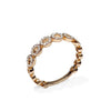 Anillo de pila de moda con diamantes pavimentados en círculo de oro de 14k SR45821