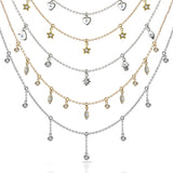 14k Gold diamond heart choker necklace MN44916