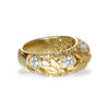 Anillo de diamantes milgrain vintage de oro de 14k WB470