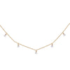 14k Hanging diamond station necklace MN44917D