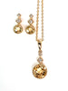 14K gold yellow citrine & diamond stud fashion earrings ME456268CT