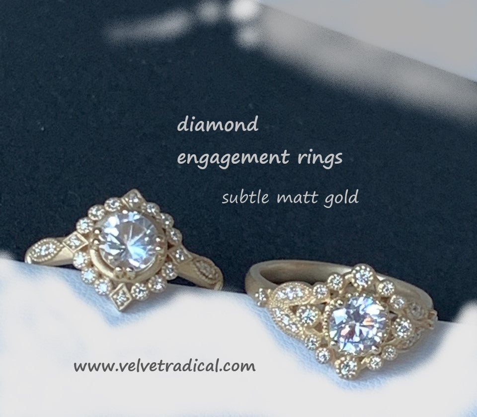 14k Gold Art Deco Round Cut Diamond Semi Mount Ring MR4659