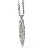 14k gold art deco diamond pave necklace MN2229