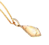 14k kite shape mother of pearl and diamond pendant MP27586MP