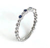 14k gold bead diamond & ruby fashion stack ring SR45042DR